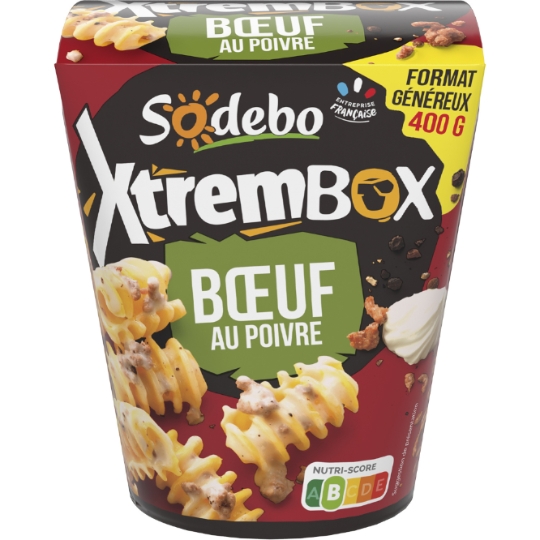 Box Radiatori bœuf sauce poivre SODEBO