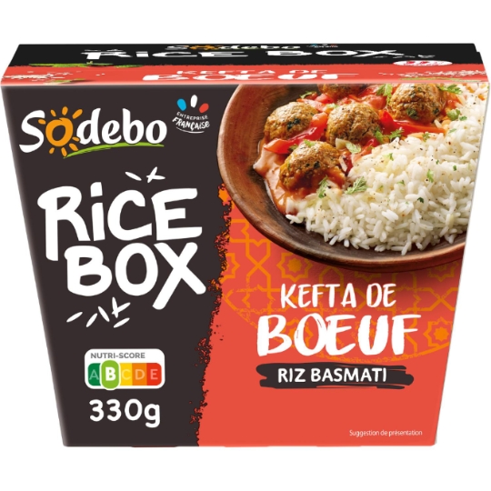 Plat Cuisiné Rice Box Kefta Bœuf SODEBO