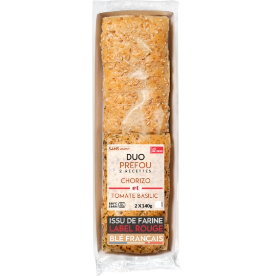Préfou Duo Tomate Basilic et Chorizo MIX BUFFET