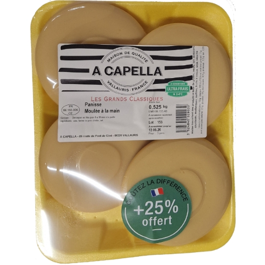 Panisse Moulée à la Main les Grands Classiques A CAPELLA