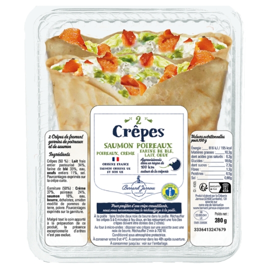 Crêpes Saumon Poireaux BERNARD JARNOUX CREPIER
