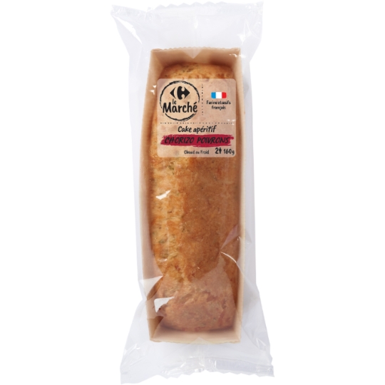 Cake Apéritif au Chorizo et Poivons CARREFOUR LE MARCHE
