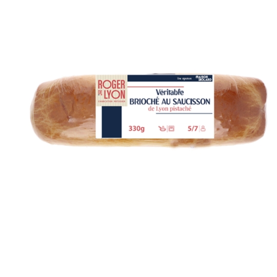 Brioche au saucisson de Lyon aux pistaches MAISON BOLARD