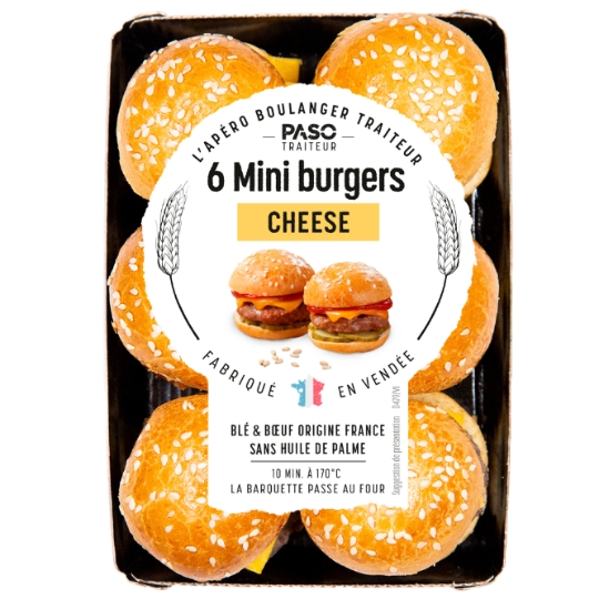 Mini cheese burgers origine France PASO TRAITEUR