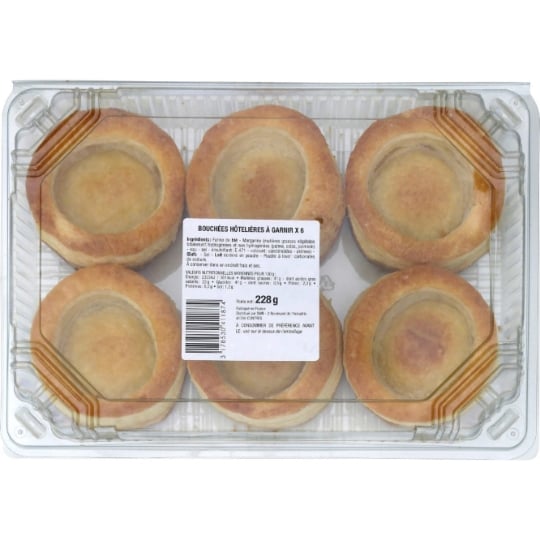 Bouchées hôtelière à garnir