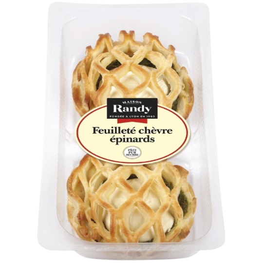 Feuilleté au chèvre et aux épinards X2