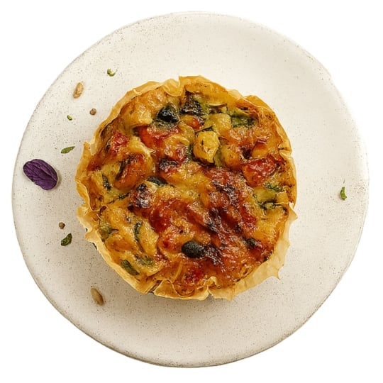 Cœur de Tarte aux courgettes et à la Tomate