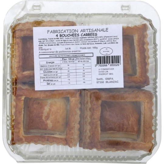 Bouchées carrées