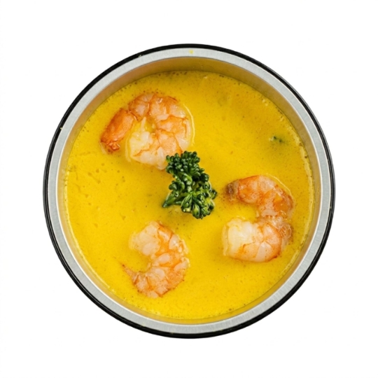 Cassolette aux Gambas Sauce Yuzu et Topinambours