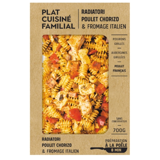 Plat Cuisiné Familial Radiatori Chorizo Et Fromage Italien MIX BUFFET