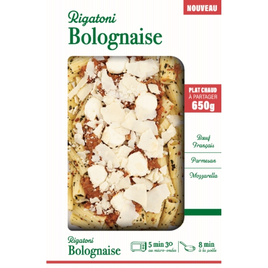 Plat Cuisiné Rigatoni Bolognaise Parmesan Mozzarella MIX BUFFET