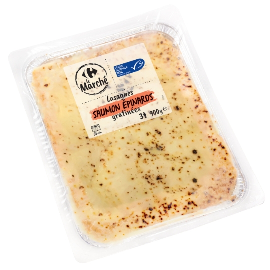 Lasagnes Saumon Epinards Gratinées CARREFOUR LE MARCHE