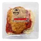 Escalope de Dinde Milanaise avec Spaghetti Sauce Tomate CARREFOUR LE MARCHE