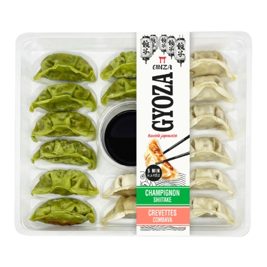 Gyozas Assortiment Champignon et Crevettes GINZA