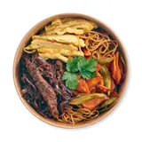 Nouilles Sauce Teppanyaki , Bœuf & Oignon et Omelette IZAKAYA