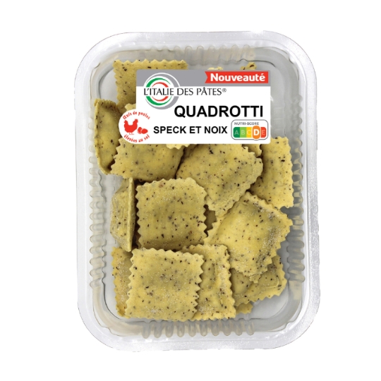 Pâtes Fraîches Quadrotti Speck et Noix L'ITALIE DES PATES