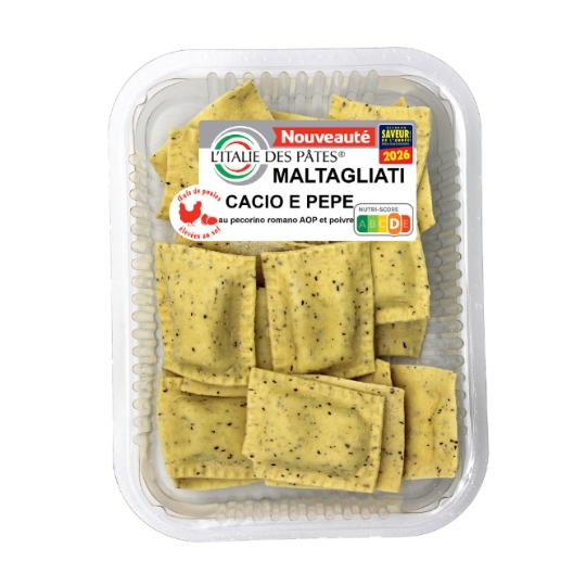Pâtes Fraîches Maltagliati Farcies au Pecorino Romano AOP et Poivre L'ITALIE DES PATES