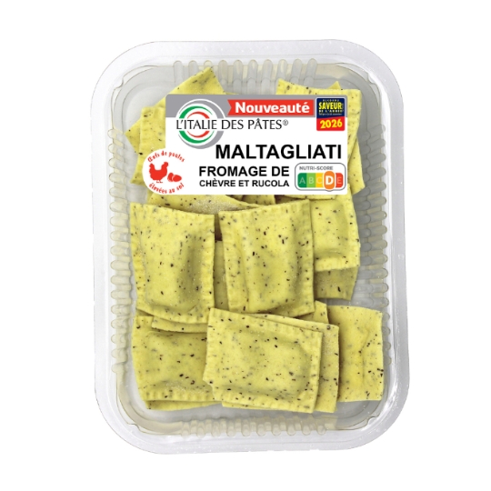 Pâtes Fraîches Maltagliati Farcies au Fromage de Chèvre et Rucola L'ITALIE DES PATES