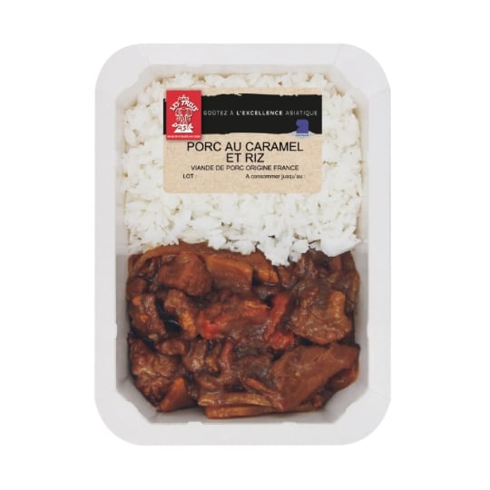 Porc au Caramel & riz LES TROIS D'ASIE