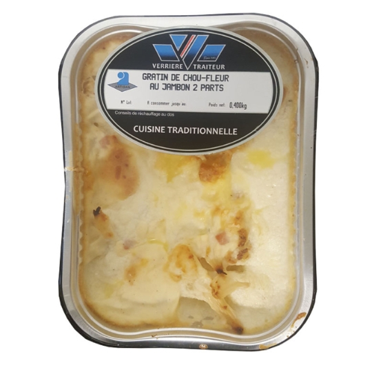 Gratin de chou Fleur au Jambon 2 parts VERRIERE TRAITEUR