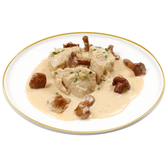 Viande de Veau Sauce Crémeuse aux Girolles