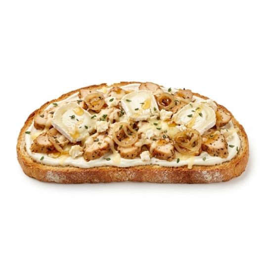 Bruschetta au Poulet Chèvre Miel