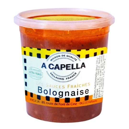 Sauce Bolognaise Pur Bœuf A CAPELLA