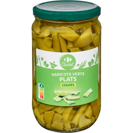 Haricots verts plats coupés CARREFOUR CLASSIC'