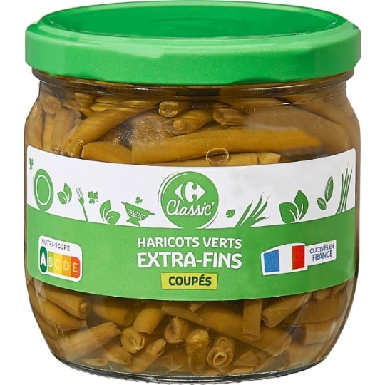 Haricots verts extra-fins coupés CARREFOUR CLASSIC'