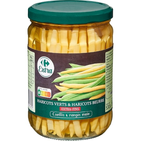 Haricots Verts et Beurre Extra Fins CARREFOUR EXTRA