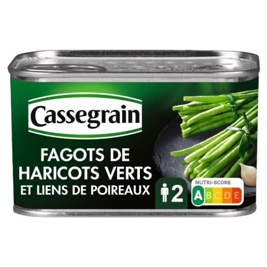 Fagots haricot vert  et liens de poireaux CASSEGRAIN