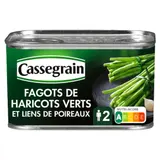 Fagots haricot vert  et liens de poireaux CASSEGRAIN