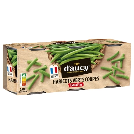 Haricots verts  extra fins coupés D'AUCY