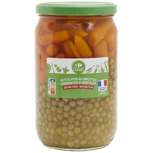 Petits pois carottes extra-fins CARREFOUR CLASSIC'