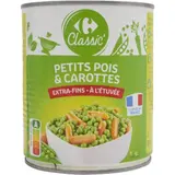 Petits pois carottes extra-fins CARREFOUR CLASSIC'
