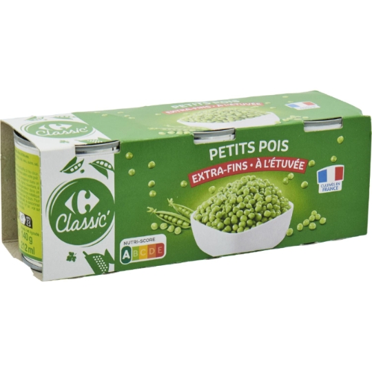 Petits pois extra-fins CARREFOUR CLASSIC'