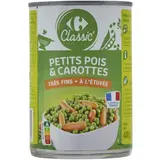 Petits pois carottes très fins à l'étuvée CARREFOUR CLASSIC'