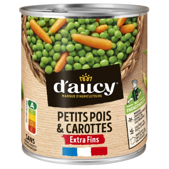 Petits pois carottes  extra fins D'AUCY