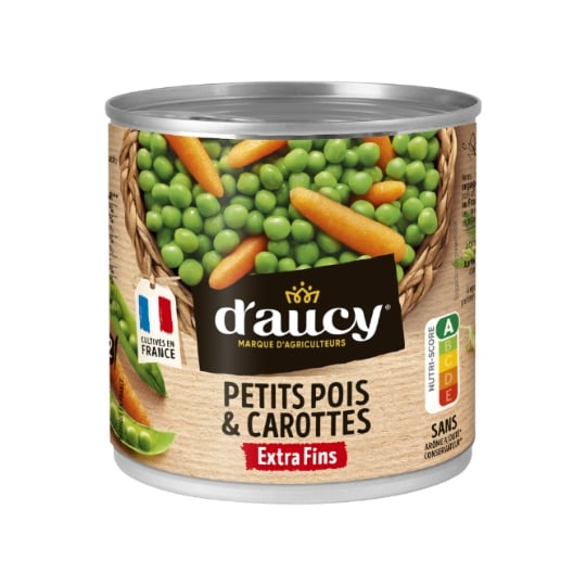 Petits pois carottes  extra fins D'AUCY