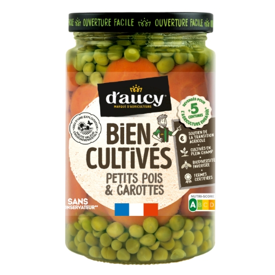 Petits pois carottes Bien cultivés D'AUCY