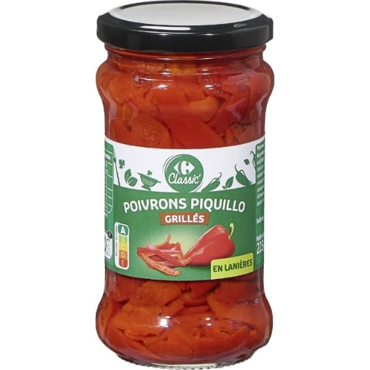 Poivrons Piquillo grillés en lanières CARREFOUR CLASSIC'