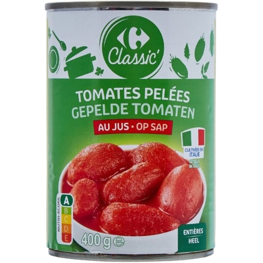 Tomates pelées au jus CARREFOUR CLASSIC'