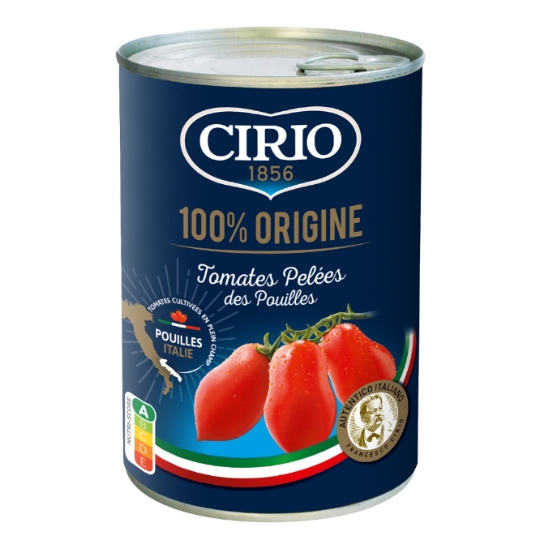 Tomates pelées 100% origine Pouilles CIRIO