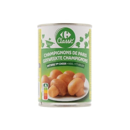 Champignons de Paris Entiers 1er Choix CARREFOUR CLASSIC'