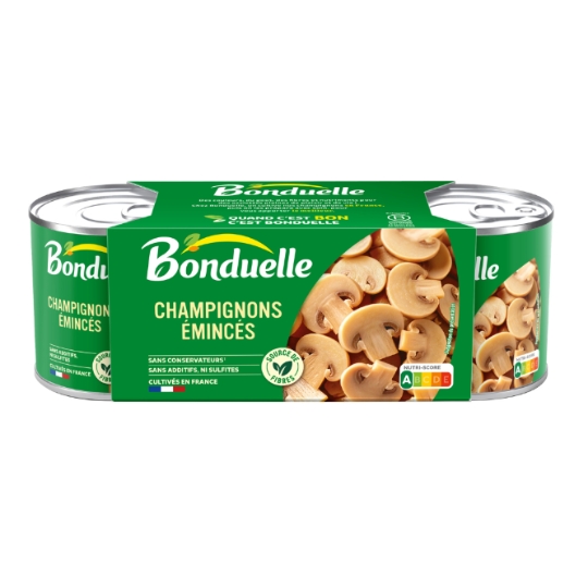 Champignons émincés sans sulfite et sans additif BONDUELLE
