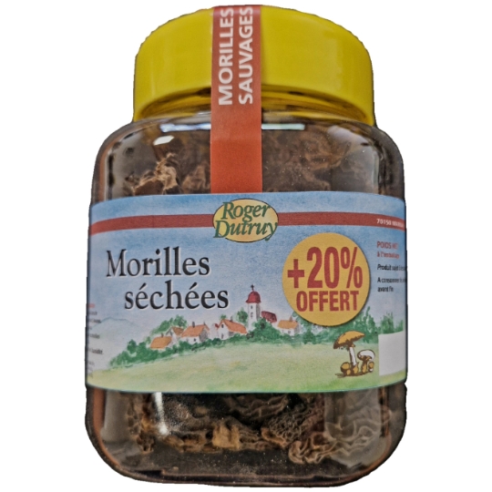 Morilles Séchées +20% offert ROGER DUTRUY