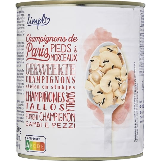 Champignons de Paris Pieds et Morceaux SIMPL