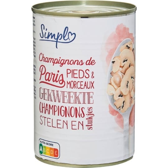 Champignons de Paris Pieds et Morceaux SIMPL