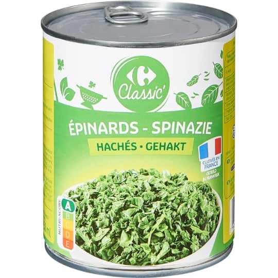 Epinards hachés CARREFOUR CLASSIC'