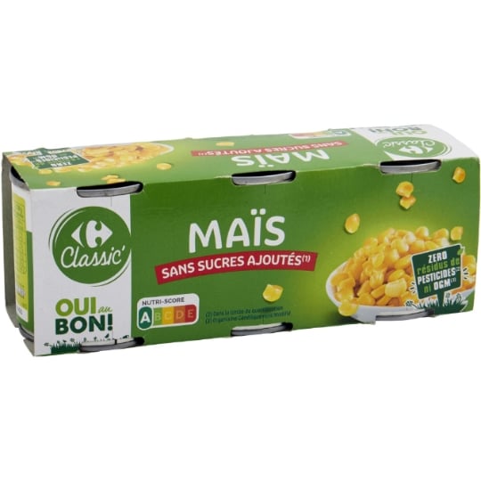 Maïs sans sucres ajoutés CARREFOUR CLASSIC'
